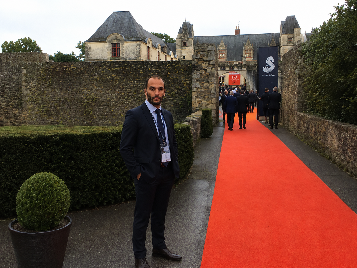 At a Beneteau industry event